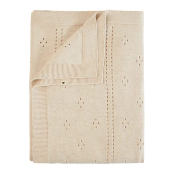 BIBS Knitted Blanket Pointelle Ivory 300 1143 0