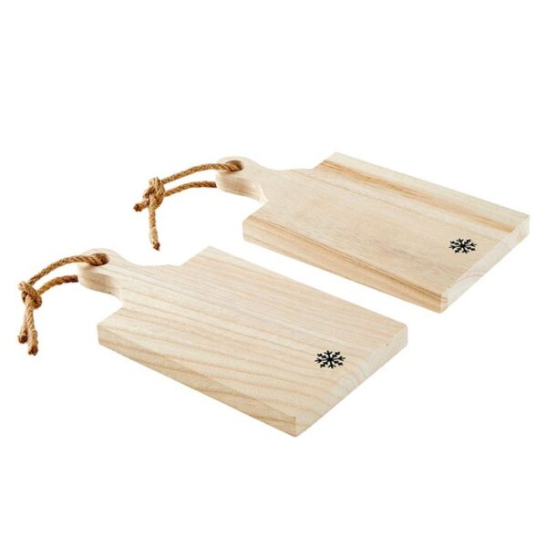 Mini Paulownia Wood Boards - Let It Snow - Set of 2 354 0084 2