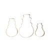 Gold Cookie Cutter Set - Snowman - Set of 3 - Image 3