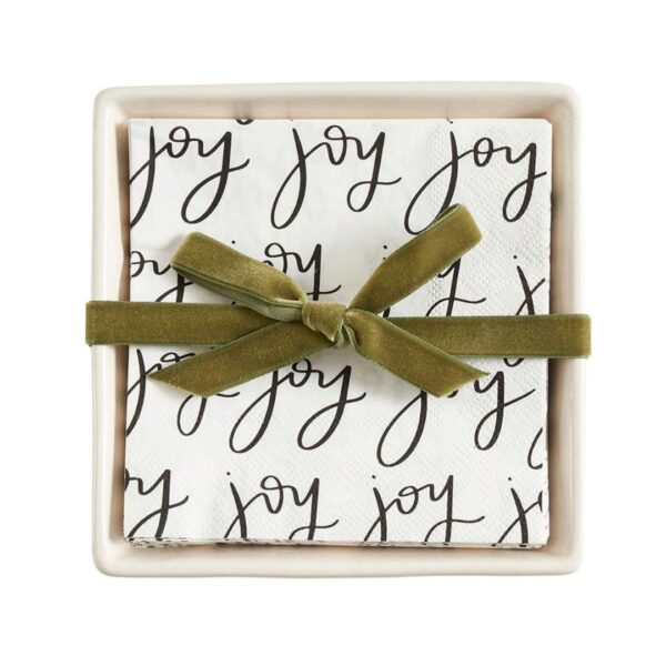 Ceramic Napkin Tray + Napkins - Joy 365 0210 0