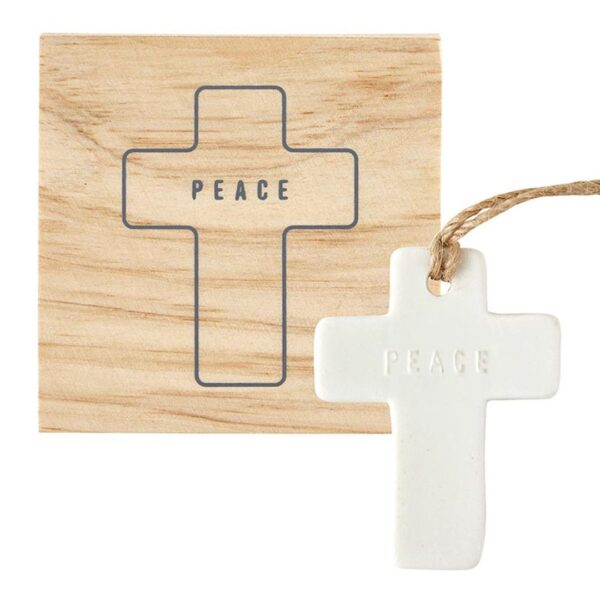 Face to Face Ceramic Ornament - Cross - Peace 460 1429 0