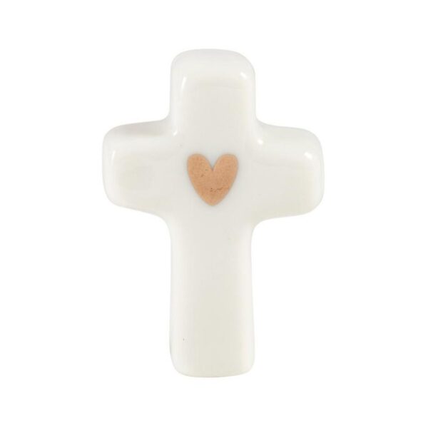 Ceramic Figurine Pine Wood Box - Cross 465 0477 2