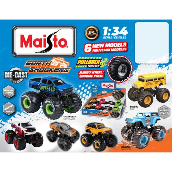 1:34 Diecast Maisto Earth Shockers Assorted 5" 660 3885 0