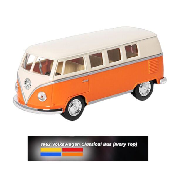 1:43 Orange 1962 Volkswagen Classical Bus City Car