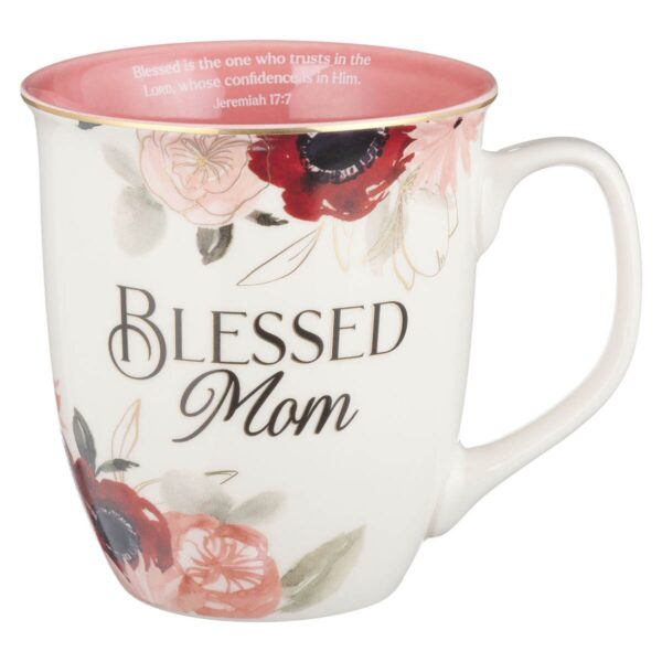 Mug Pink Floral Blessed Mom 125 1653 0