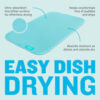 Dish Drying Mat Blue 24" X 18" - Image 3
