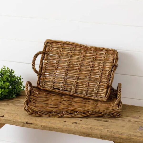 Wicker Basket Tray (Large)