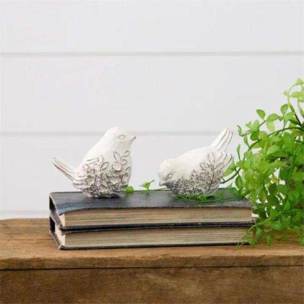 White Birds with Embossed Floral Design (Pk/02 Ast)