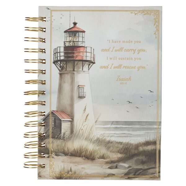 Journal Wirebound Lighthouse I Will Carry You Isa. 46:4 550 1306 0