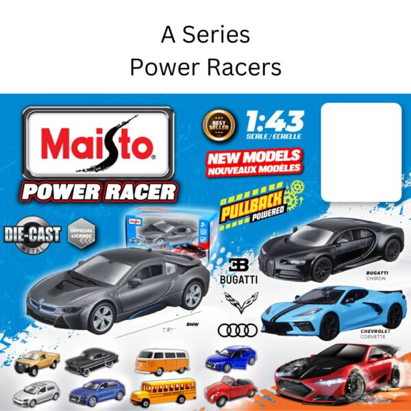 1:43 Die-Cast Maisto Power Racers 5" Series A (Assorted)