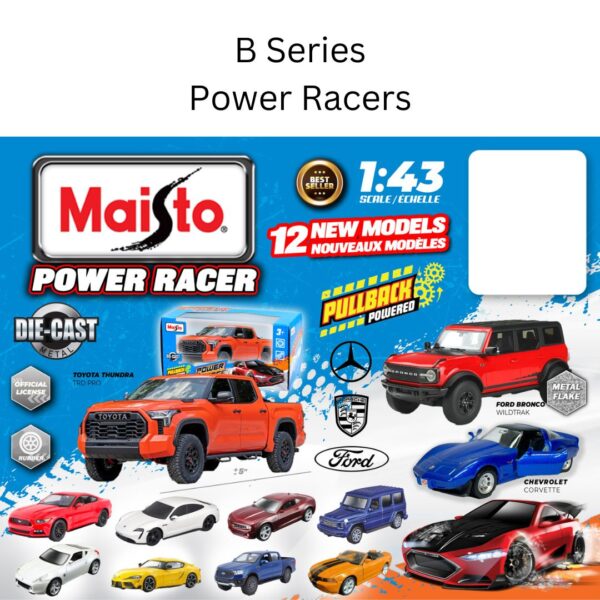 1:43 Die-Cast Maisto Power Racers 5" Series B (Assorted)