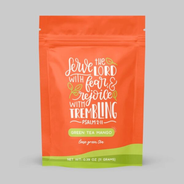 Bible Verse "Serve the Lord" Mango Green Tea - Tropical Tea 450 1113 0