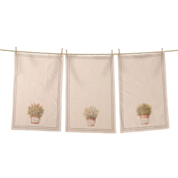 Tea Towels - Herbs (Pk/03 Ast) 460 1461 0