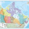 3 Map Custom Set: Canada, N. America, World Essential Map W/ Backboard