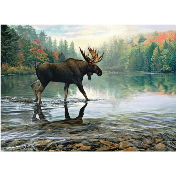 1000 Pc Puzzle - Moose Crossing - Image 2