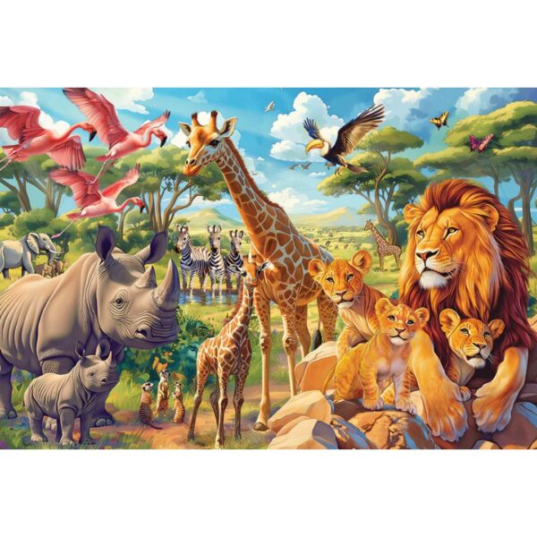 35 Pc Floor Puzzle - African Plains - Image 2