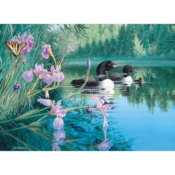 500 Pc Puzzle - Iris Cove Loons - Image 2