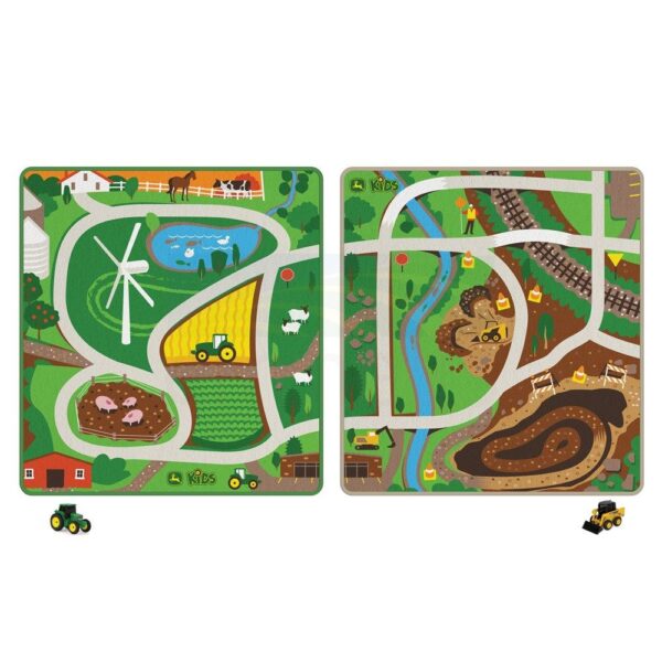John Deere Playmat with Vehicle Assorted - Farm & Construction