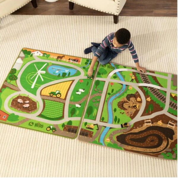 John Deere Playmat with Vehicle Assorted - Farm & Construction - Image 2