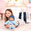 Hello Baby Boy 18" w/ Blue Boat, Pacifier, Bottle, Matching Cap - Image 3