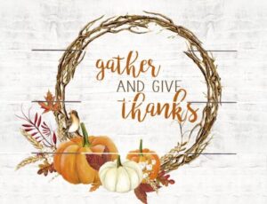 Image of Pallet Art Gather and Give Thanks 9×12