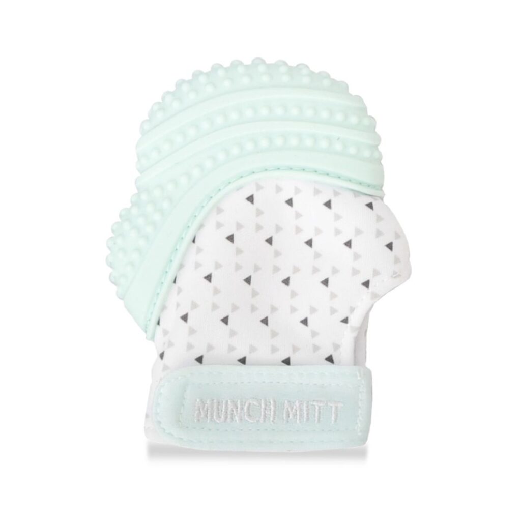 Image of Munch Mitt – Mint Green Triangles