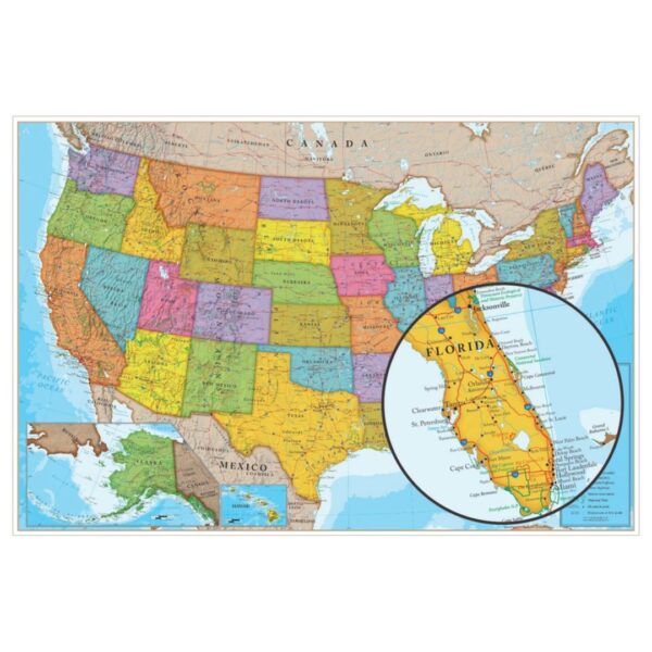 USA Wall Map 24"x36" - Image 3