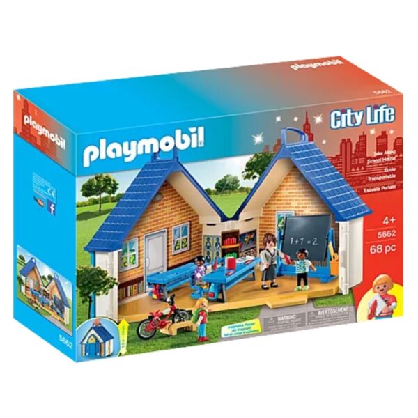 Playmobil Take Along School House Playset 68 pc