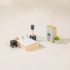 Wooden Doll House Master Bedroom Furniture & Accessories (9 pcs)