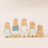 Set of 5 Family Wooden Dollhouse Characters - Image 2