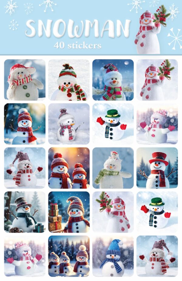Snowman Stickers 40 pk