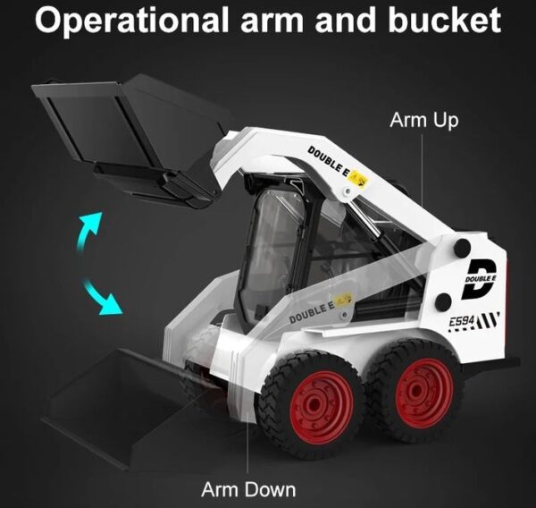 DOUBLE E 1:14 RC Skid Steer Loader E594 - Remote Control Skid Steer - Image 4