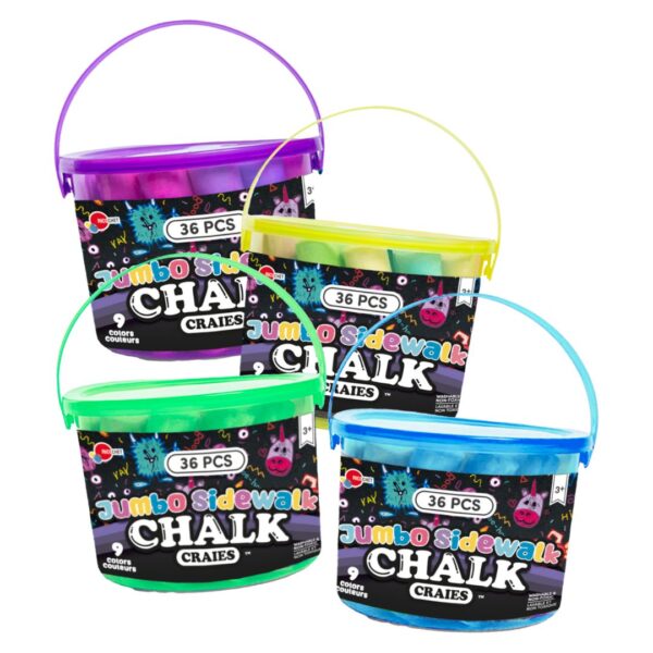 Jumbo Sidewalk Chalk Bucket - 36 pc