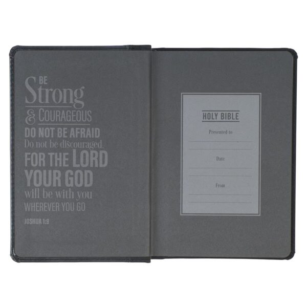 KJV Bible Compact Faux Leather, Black/Gray - Image 3