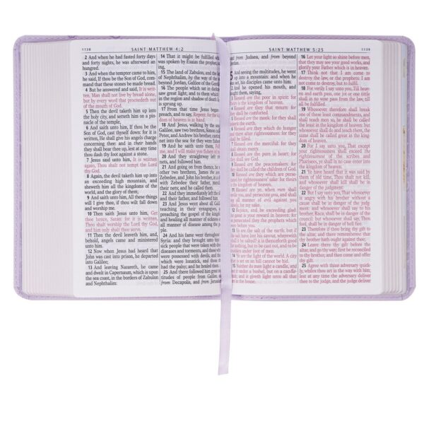 KJV Bible Compact Large Print Faux Leather, Purple - Image 3