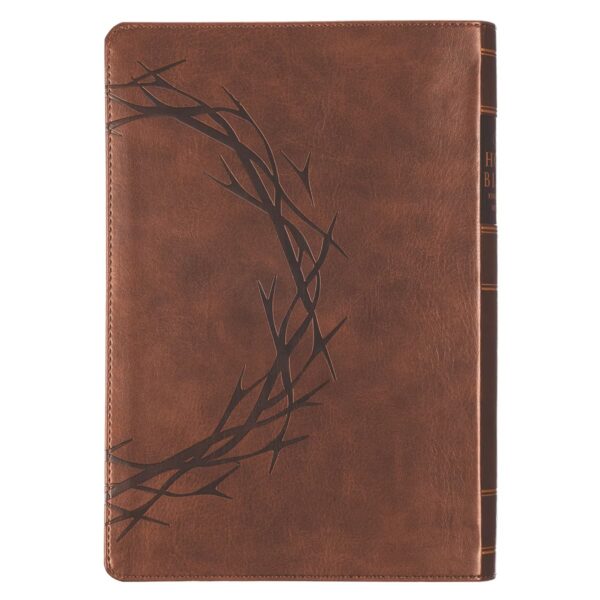 KJV Bible Giant Print Full Size Faux Leather Crown of Thorns/Amazing Grace, Brow - Image 2