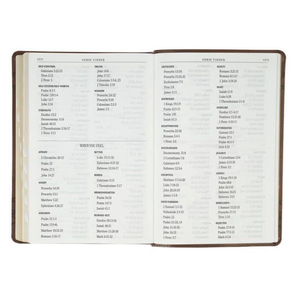 KJV Bible Giant Print Full Size Faux Leather Crown of Thorns/Amazing Grace, Brow - Image 3