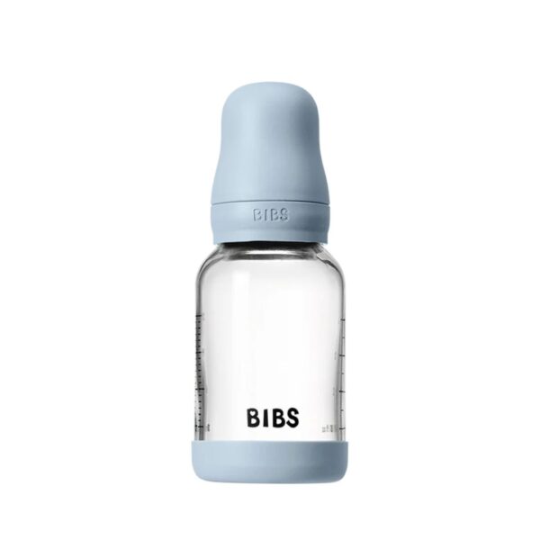 Baby Glass Bottle Set 4oz Latex - Baby Blue - Image 2