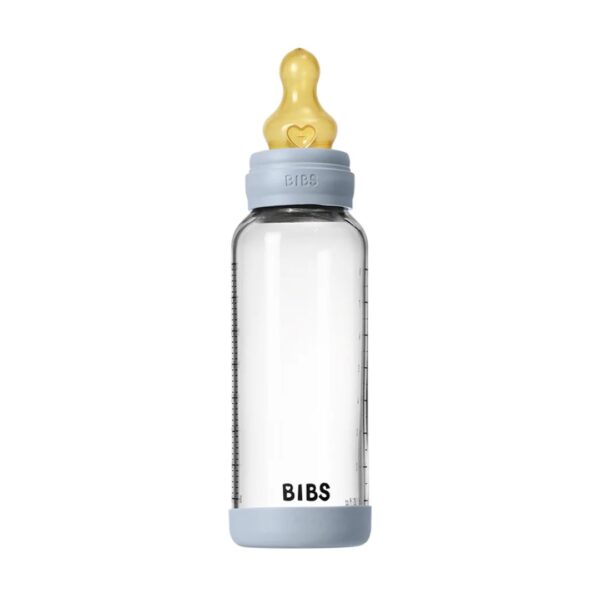 Baby Glass Bottle Set 8oz Latex - Baby Blue