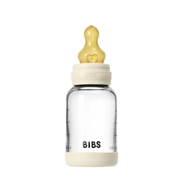 Baby Glass Bottle Set 4oz Latex - Ivory