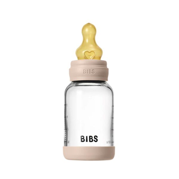 Baby Glass Bottle Set 4oz Latex - Blush