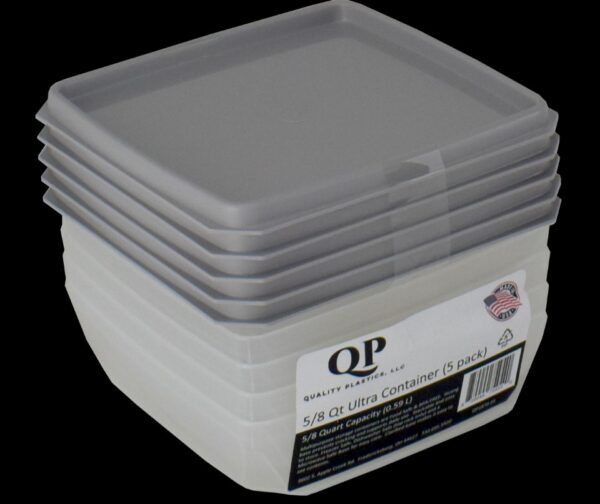 Ultra Square Freezer Container 5/8 Qt (5pack)