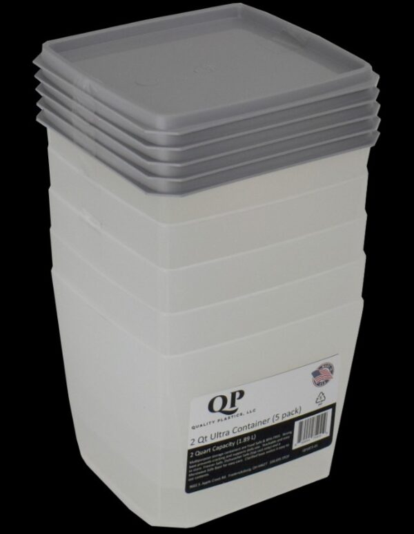Ultra Square Freezer Container 2 Qt (5pack)