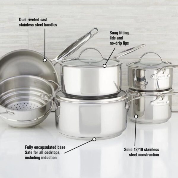 Meyer Nouvelle Stainless Steel 10-Piece Set, Made in Canada - Image 2