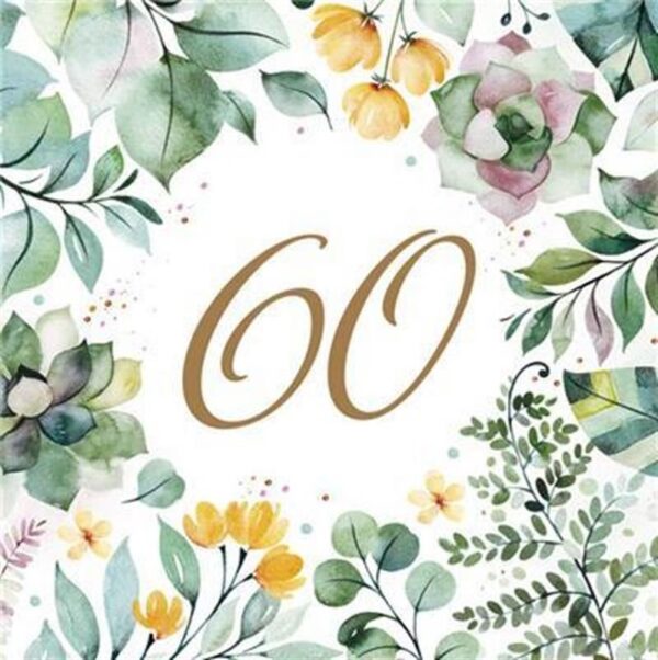 Floral Frame 60 Paper Napkin