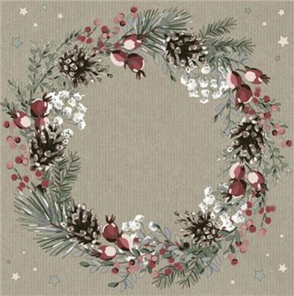 Paper Napkins Wreath