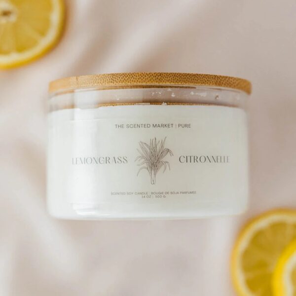 Pure - Soy Wax Candle - Lemongrass 14 oz - Image 3