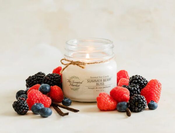 Soy Wax Candle - Summer Berry Bliss 8 oz