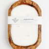 Brown Oval Dough Bowl Candle - Summer Nights