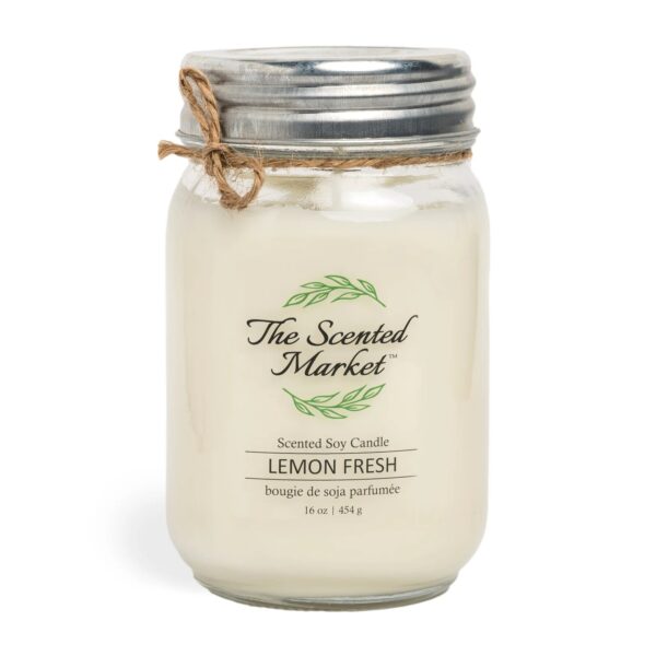 Soy Wax Candle - Lemon Fresh 16 oz - Image 2